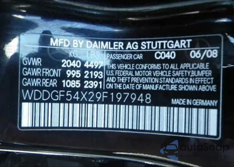 2009 Mercedes-Benz C300 из США, поврежденный, VIN WDDGF54X29F197948